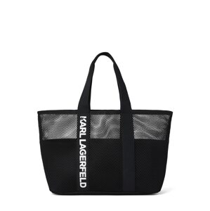 Karl Lagerfeld Plážová taška  čierna / biela