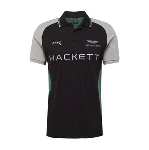 Hackett London Tričko 'AMR'  svetlosivá / svetlozelená / čierna / šedobiela