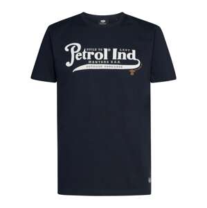Petrol Industries Tričko 'Pipeston'  námornícka modrá / biela