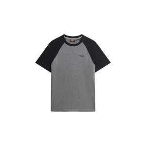 Superdry Tričko 'Essential'  sivá melírovaná / čierna