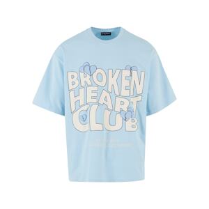 2Y Studios Tričko 'Broken Heart Club'  krémová / svetlomodrá / čierna
