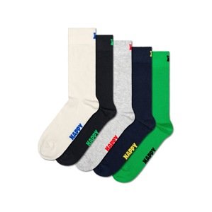 Happy Socks Ponožky  tmavomodrá / svetlosivá / trávovo zelená / čierna / biela
