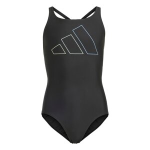 ADIDAS PERFORMANCE Športové plavky 'Big Bars'  krémová / modrá / sivá / čierna