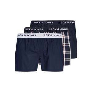 JACK & JONES Boxerky 'DYLAN'  námornícka modrá / svetločervená / biela