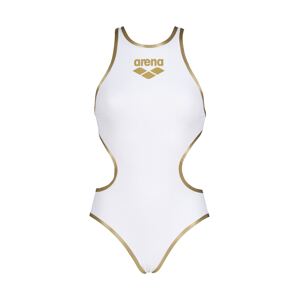 ARENA Športové jednodielne plavky 'ONE BIGLOGO'  bronzová / biela