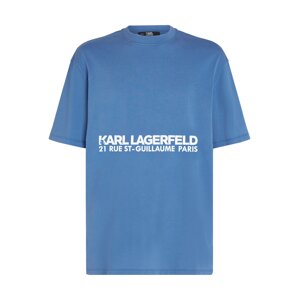Karl Lagerfeld Tričko 'Rue St-Guillaume'  dymovo modrá / biela