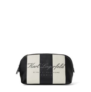 Karl Lagerfeld Plážová taška  sivá / čierna / biela
