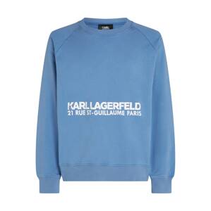 Karl Lagerfeld Mikina 'Rue St-Guillaume'  dymovo modrá / biela