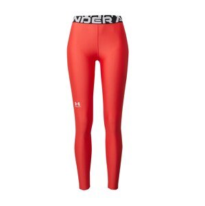 UNDER ARMOUR Športové nohavice 'Authentics'  hrdzavo červená / čierna / biela