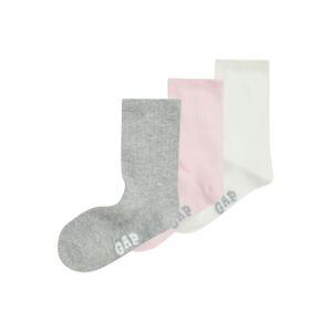GAP Ponožky  sivá melírovaná / svetlozelená / ružová
