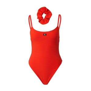 Calvin Klein Swimwear Jednodielne plavky 'SCOOP'  červená