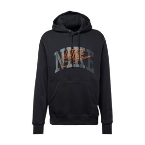 Nike Sportswear Mikina  sivá / oranžová / čierna