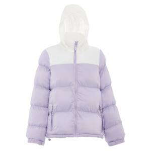 MO Zimná bunda  pastelovo fialová / biela