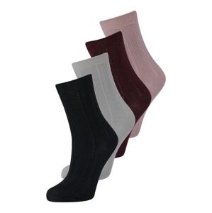 BeckSöndergaard Ponožky  svetlosivá / rosé / bordová / čierna