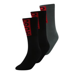 HUGO Red Ponožky  trstinová / červená / čierna
