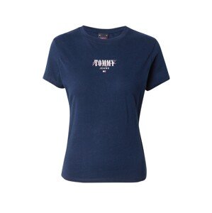 Tommy Jeans Curve Tričko 'ESSNTL'  námornícka modrá / ružová / červená / biela