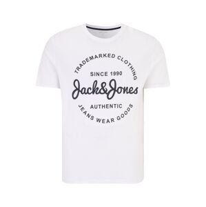 Jack & Jones Plus Tričko 'FOREST'  námornícka modrá / biela
