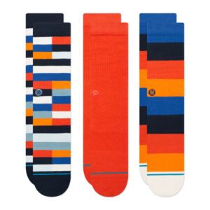 Stance Športové ponožky 'MULLEN'  tmavomodrá / tmavomodrá / oranžová / ohnivo červená / biela