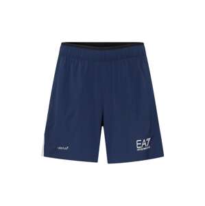 EA7 Emporio Armani Športové nohavice  námornícka modrá / biela