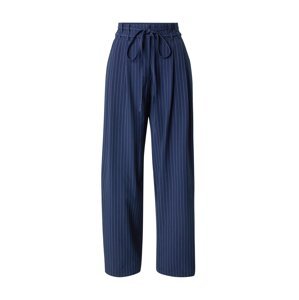VILA Plisované nohavice 'DENNY'  námornícka modrá / biela