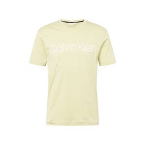 Calvin Klein Tričko  pastelovo žltá / biela
