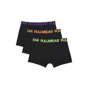 Pull&Bear Boxerky  kiwi / svetlofialová / oranžová / čierna