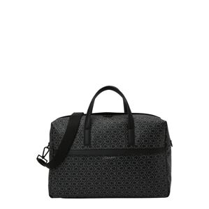 Calvin Klein Víkendová taška 'MUST'  čierna / šedobiela