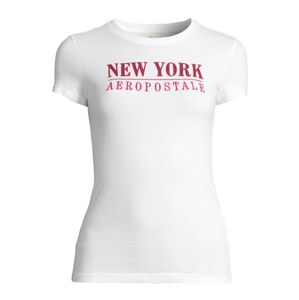 AÉROPOSTALE Tričko 'JULY NEW YORK'  ohnivo červená / brusnicová / biela