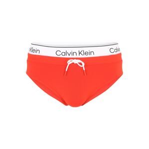 Calvin Klein Swimwear Plavecké šortky  oranžovo červená / čierna / biela