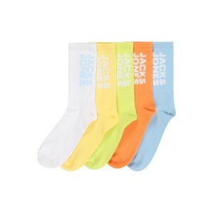 Jack & Jones Junior Ponožky 'FRAME'  svetlomodrá / žltá / svetlozelená / oranžová / biela