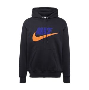 Nike Sportswear Mikina 'CLUB'  enciánová / oranžová / čierna