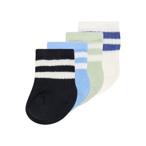 Lindex Ponožky  svetlomodrá / pastelovo zelená / čierna / biela