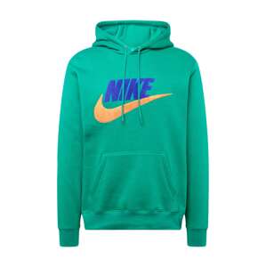 Nike Sportswear Mikina 'CLUB'  kobaltovomodrá / zelená / oranžová