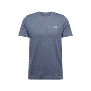 new balance Funkčné tričko 'Essentials Heathert'  modrá / biela