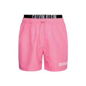 Calvin Klein Swimwear Plavecké šortky 'Intense Power'  ružová / čierna / biela