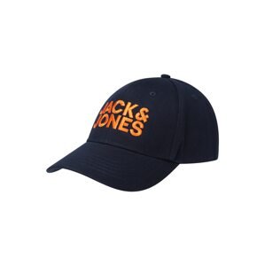 JACK & JONES Čiapka 'GALL'  námornícka modrá / oranžová