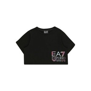 EA7 Emporio Armani Tričko  svetlomodrá / ružová / čierna