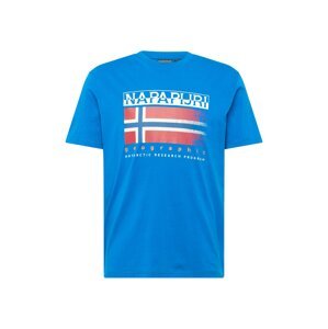 NAPAPIJRI Tričko 'S-KREIS'  kráľovská modrá / tmavooranžová / jasne červená / biela