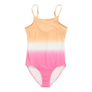 Abercrombie & Fitch Jednodielne plavky  oranžová / ružová / biela