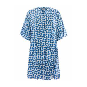 Zwillingsherz Košeľové šaty 'Charlotte'  svetlobéžová / modrá