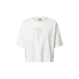 PUMA Funkčné tričko  sivá / svetloružová / biela