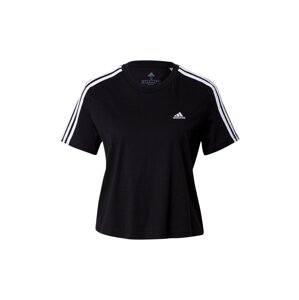 ADIDAS SPORTSWEAR Funkčné tričko 'Essentials Loose 3-Stripes '  čierna / biela