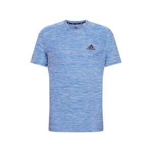 ADIDAS SPORTSWEAR Funkčné tričko 'Aeroready Designed To Move Stretch'  modrá melírovaná / čierna