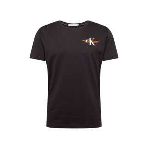 Calvin Klein Jeans Tričko  oranžová / čierna / biela