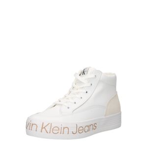 Calvin Klein Jeans Členkové tenisky  béžová / biela