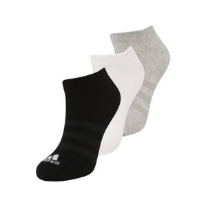 ADIDAS SPORTSWEAR Športové ponožky 'Thin And Light Sportswear -cut 3 Pairs'  sivá / čierna / biela
