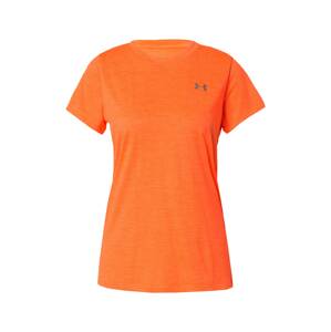 UNDER ARMOUR Funkčné tričko 'Tech Twist'  sivá / oranžová melírovaná