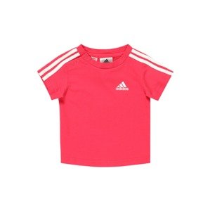 ADIDAS SPORTSWEAR Funkčné tričko 'Essentials 3 Stripes'  neónovo ružová / biela