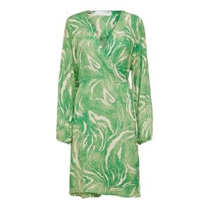 SELECTED FEMME Šaty  béžová melírovaná / zelená melírovaná