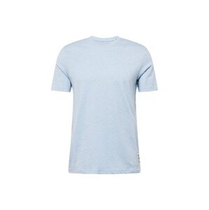 QS Tričko  modrá melírovaná / čierna / biela